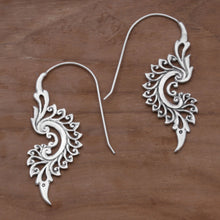 Load image into Gallery viewer, Indonesian Handmade Sterling Silver Tribal Drop Earrings - Tribal Allure | NOVICA