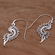 Load image into Gallery viewer, Indonesian Handmade Sterling Silver Tribal Drop Earrings - Tribal Allure | NOVICA