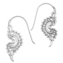 Load image into Gallery viewer, Indonesian Handmade Sterling Silver Tribal Drop Earrings - Tribal Allure | NOVICA