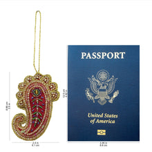 Load image into Gallery viewer, Set of Four Beaded Paisley Ornaments from India - Brilliant Paisleys | NOVICA