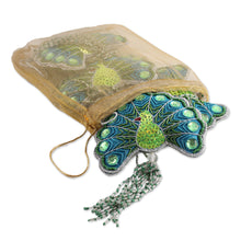 Load image into Gallery viewer, Set of Four Beaded Peacock Ornaments from India - Glorious Peacocks | NOVICA
