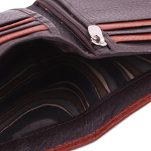 Load image into Gallery viewer, Handsome Leather Wallet for Men in Espresso Brown and Sienna - Espresso Sienna Harmony | NOVICA