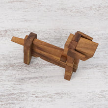 Load image into Gallery viewer, Handcrafted Wood Dog-Shaped Puzzle from Thailand - Excited Puppy | NOVICA