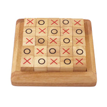 Load image into Gallery viewer, Handcrafted Large Wood Tic-Tac-Toe Board from Thailand - Extreme Tic-Tac-Toe | NOVICA