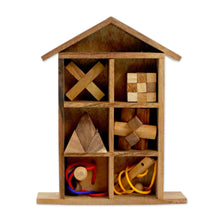 Load image into Gallery viewer, Six Rain Tree Wood Puzzles with Box from Thailand - Household Challenge | NOVICA