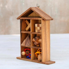 Load image into Gallery viewer, Six Rain Tree Wood Puzzles with Box from Thailand - Household Challenge | NOVICA