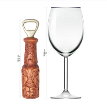 Load image into Gallery viewer, Handcrafted Suar Wood Floral Bottle Opener from Bali - Floral Refreshment | NOVICA