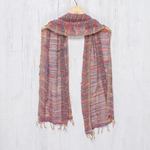 Load image into Gallery viewer, Handwoven Cotton Scarf with Candy Colors from Thailand - Charming Candy | NOVICA