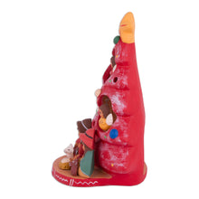 Load image into Gallery viewer, Ceramic Christmas Nativity Scene in Red from Peru - Birth Beneath the Red Tree | NOVICA