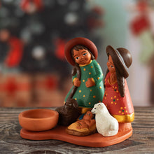 Load image into Gallery viewer, Hand-Painted Ceramic Andean Nativity Scene from Peru - Resplendent Nativity | NOVICA
