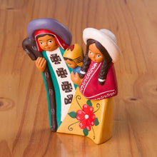 Load image into Gallery viewer, Hand-Painted Ceramic Andean Decorative Accent from Peru - Sweet Family | NOVICA