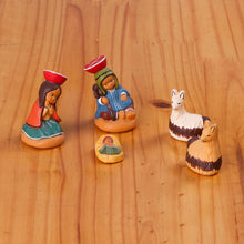 Load image into Gallery viewer, Hand-Painted 5-Piece Ceramic Andean Folk Art Nativity Scene - Cuzco Birth | NOVICA