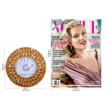 Load image into Gallery viewer, 4 Inch Circular Orange Glass Mosaic Photo Frame from India - Bubbling Memories | NOVICA