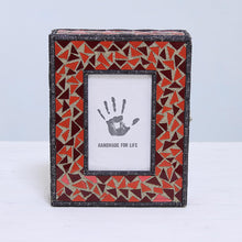 Load image into Gallery viewer, Glass Mosaic Key Cabinet and 4x6 Photo Frame from India - Mosaic Magnificence | NOVICA