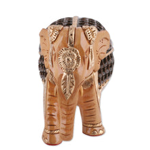 Load image into Gallery viewer, Hand-Carved Kadam Wood Sculpture of an Elephant from India - Elephant Magnificence | NOVICA