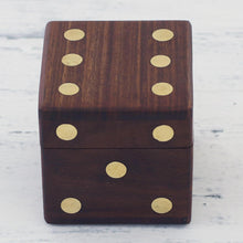 Load image into Gallery viewer, Wood Dice Set with Matching Box from India - Game of Chance | NOVICA
