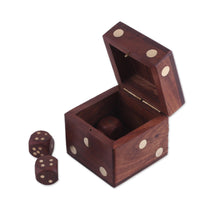 Load image into Gallery viewer, Wood Dice Set with Matching Box from India - Game of Chance | NOVICA