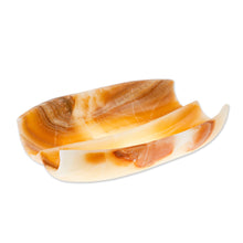 Load image into Gallery viewer, Artisan Crafted Modern Centerpiece in Natural Mexican Onyx - On Nature's Wings | NOVICA