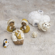 Load image into Gallery viewer, Inuit-Themed Ceramic Nativity Scene from Peru (8 Pcs) - Inuit Family | NOVICA