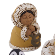 Load image into Gallery viewer, Inuit-Themed Ceramic Nativity Scene from Peru (8 Pcs) - Inuit Family | NOVICA