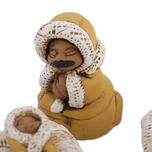 Load image into Gallery viewer, Inuit-Themed Ceramic Nativity Scene from Peru (8 Pcs) - Inuit Family | NOVICA
