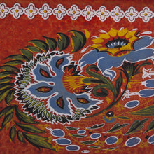 Load image into Gallery viewer, Red Floral Reverse-Painted Glass Tray from Peru - Garden Arrangement | NOVICA