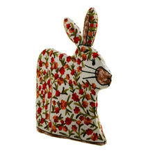 Load image into Gallery viewer, Indian Chain Stitched 100% Wool and Cotton Rabbit Tea Cozy - Hopping Rabbit | NOVICA