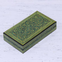 Load image into Gallery viewer, Hand Painted Wood and Papier Mache Decorative Box - Kashmir Garden | NOVICA