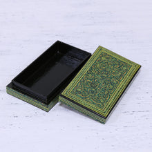 Load image into Gallery viewer, Hand Painted Wood and Papier Mache Decorative Box - Kashmir Garden | NOVICA