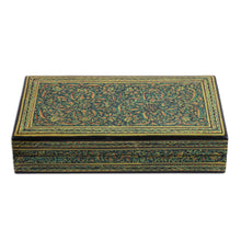 Load image into Gallery viewer, Hand Painted Wood and Papier Mache Decorative Box - Kashmir Garden | NOVICA