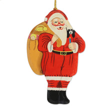 Load image into Gallery viewer, Papier Mache Santa Ornaments (Set of 4) from India - Bringing Gifts | NOVICA