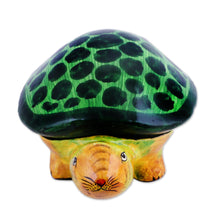 Load image into Gallery viewer, Papier Mache Turtle Decorative Box from India - Joyful Turtle | NOVICA