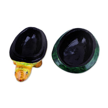 Load image into Gallery viewer, Papier Mache Turtle Decorative Box from India - Joyful Turtle | NOVICA