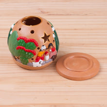Load image into Gallery viewer, Handcrafted Nativity Tealight Holder from Peru - Celebration of Life | NOVICA