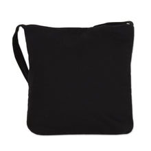 Load image into Gallery viewer, Embroidered Floral Sling Handbag from India - Vibrant Blossom | NOVICA