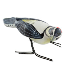 Load image into Gallery viewer, Hand Sculpted Ceramic Lesser Spotted Woodpecker Figurine - Lesser Spotted Woodpecker | NOVICA