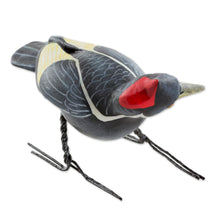 Load image into Gallery viewer, Hand Sculpted Ceramic Ivory-Billed Woodpecker Figurine - Ivory-Billed Woodpecker | NOVICA