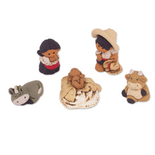 Load image into Gallery viewer, Six Piece Petite Ceramic Nativity Scene from Peru - Christmas in Characato | NOVICA
