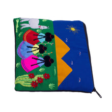 Load image into Gallery viewer, Handcrafted Cotton Blend Patchwork Cosmetic Bag from Peru - Walk in the Countryside | NOVICA
