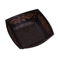 Load image into Gallery viewer, Pre-Hispanic Motif Handcrafted Tooled Leather Catchall - Kuelap Memories | NOVICA