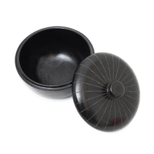 Load image into Gallery viewer, Indonesian Hand Crafted Black Terracotta Ceramic Lidded Bowl - Lombok Path | NOVICA