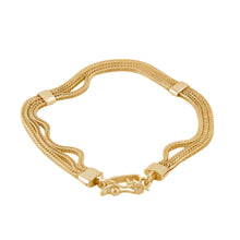 Load image into Gallery viewer, Gold Plated Sterling Silver Naga Chain Bracelet from Peru - Dragon Royalty | NOVICA