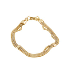 Load image into Gallery viewer, Gold Plated Sterling Silver Naga Chain Bracelet from Peru - Dragon Royalty | NOVICA