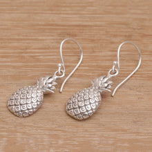 Load image into Gallery viewer, Tropical Pineapple Sterling Silver Dangle Earrings - Luscious Pineapple | NOVICA