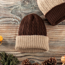 Load image into Gallery viewer, Peruvian Artisan Made 100% Alpaca Brown Reversible Cable Hat - Warm and Comfy | NOVICA