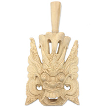 Load image into Gallery viewer, Hand-Carved Crocodile Wood Wall Mask of a Balinese King - King Bedaulu | NOVICA