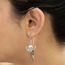 Load image into Gallery viewer, Sterling Silver Dangle Earrings of Andean People from Peru - Cuzco Love | NOVICA