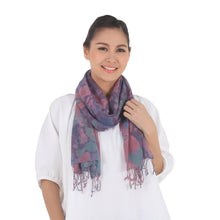 Load image into Gallery viewer, Tied-Dyed Cotton Wrap Scarf in Pink and Purple from Thailand - Fantastic Colors | NOVICA