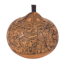 Load image into Gallery viewer, Hand Carved Andean Trilogy Sun and Moon Gourd Decorative Box - Andean Trilogy | NOVICA