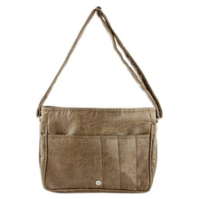 Load image into Gallery viewer, Handcrafted Brown Faux Leather Messenger Bag from Costa Rica - Elegant Combination | NOVICA